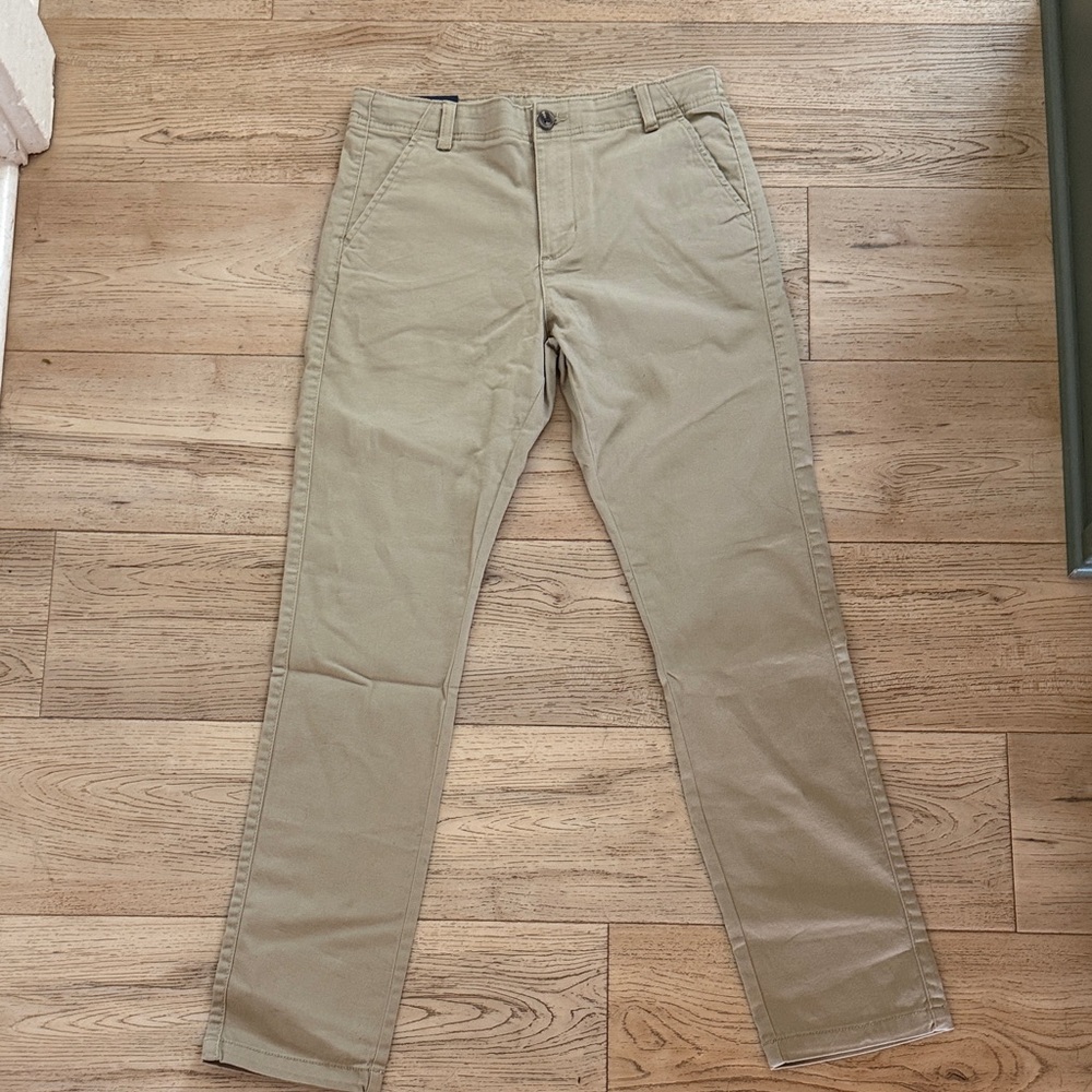 Boy's Stretch Chino Pants in Khaki - Picture 2 of 4